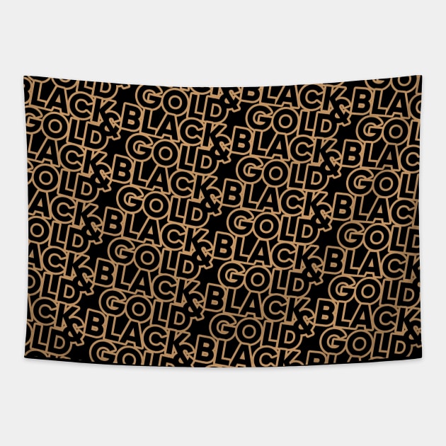 Black and Gold LAFC Sports Soccer Team Tapestry by Neverworldian