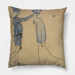 Then Put the Prince a Crown of Gold on Her Head by John Bauer Pillow