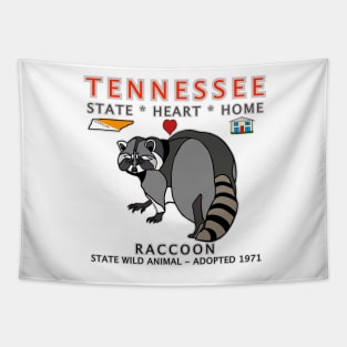 Tennessee - Raccoon - State, Heart, Home - state symbols Tapestry