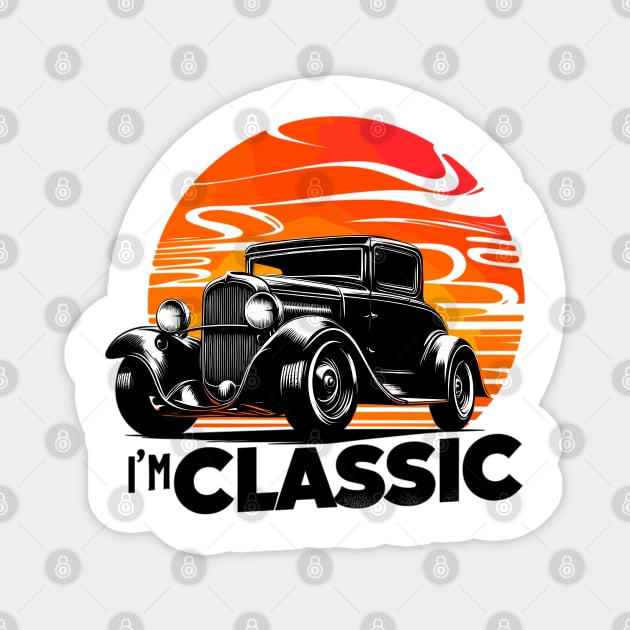 Classic car Magnet by Vehicles-Art