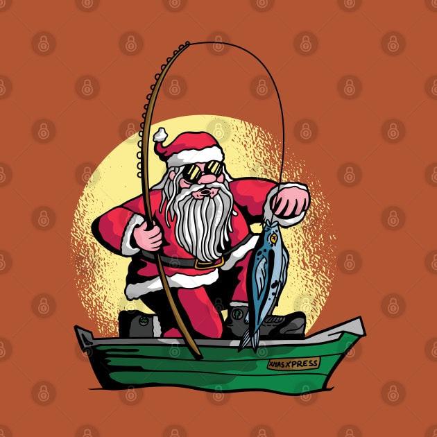 Fishing Santa by Safdesignx