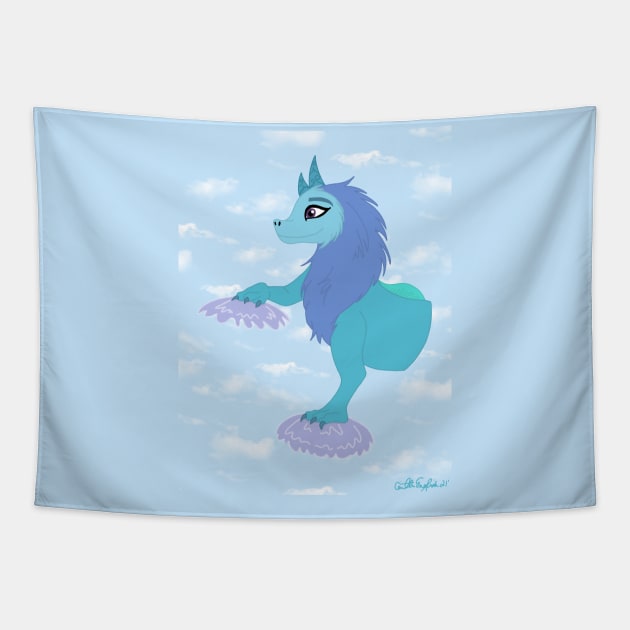 Sisu Dragon in the Sky Tapestry by cenglishdesigns