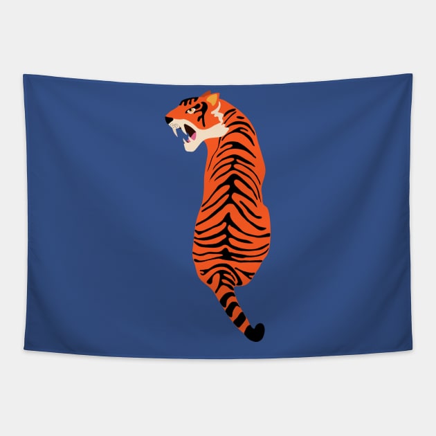 Dangerous tiger Tapestry by grafart