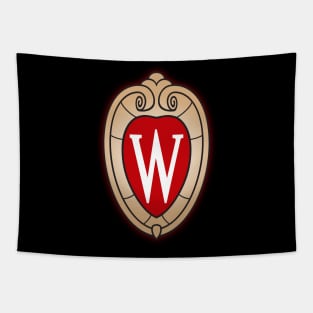 W letter graphic wisconsin madison Tapestry