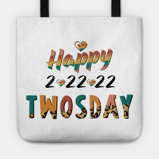 Happy Twosday 2 22 22 2022 Leopard Twosday Tote