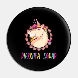 Unicorn Mullet Diarrhea Squad Rainbow Poop Pin