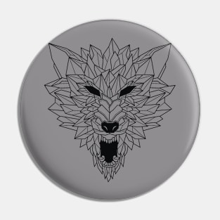 GEOMETRIC WOLF MADNESS Pin