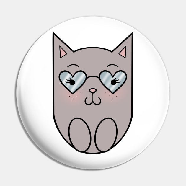 Cat wearing sunglasses Pin by SYLPAT