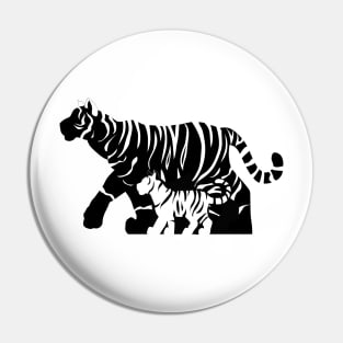 Black and White Tigers Pin