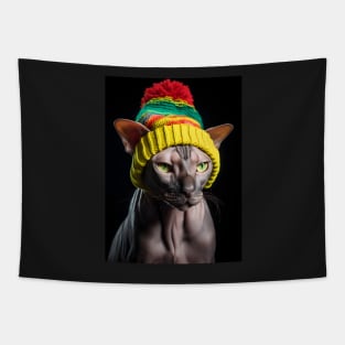 Sphynx cat - warm hat Tapestry