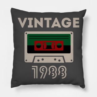 Vintage Cassette Tape - 1988 Pillow