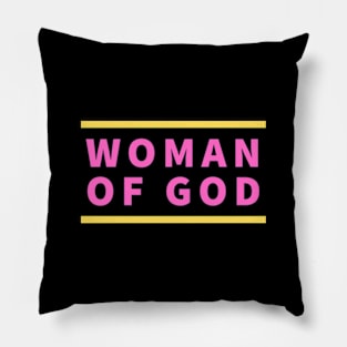 Woman Of God | Christian Typography Pillow