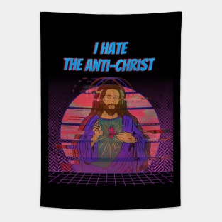 I Hate the Anti-Christ Glitch Tapestry