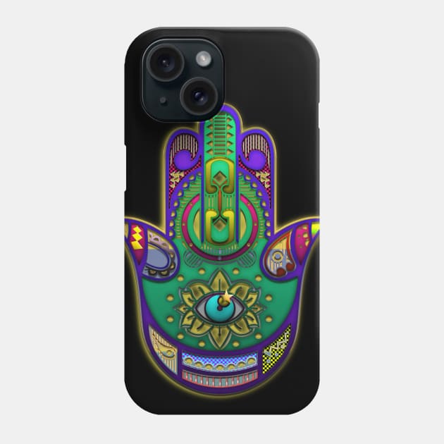 Hamsa 3D Phone Case by LanaBanana