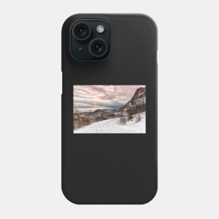 The Snowy Road to Kabelvåg Phone Case