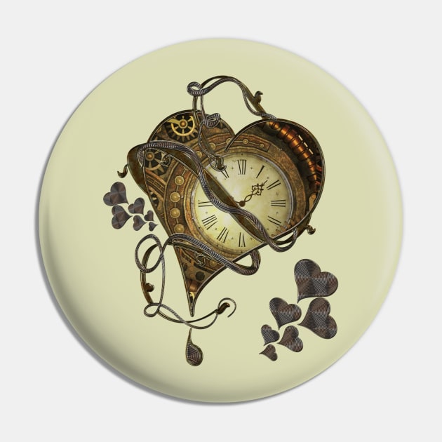 Wonderful elegant steampunk heart, beautiful clockwork Pin by Nicky2342