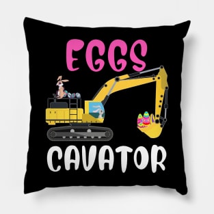 Kids Eggs Cavator Easter Bunny Excavator Cute Boys Kids Toddler Eater's Day Gift Pillow