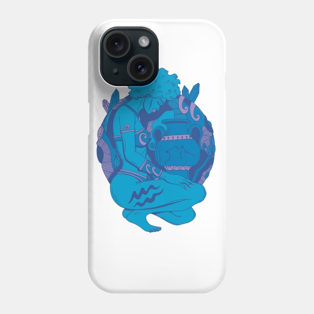 Mountain Blue Aquarius Beauty Phone Case by kenallouis