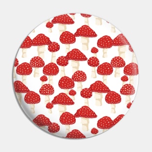 Fly Agaric Red Mushrooms Pin