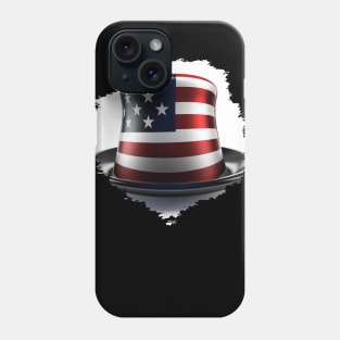 4th of July Patriotic American Flag Hat Phone Case