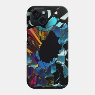 Colourfull broken glass Phone Case