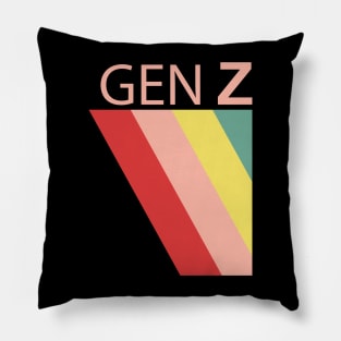 colorful cute striped pattern  generation z gen z and proud e boy e girl Pillow