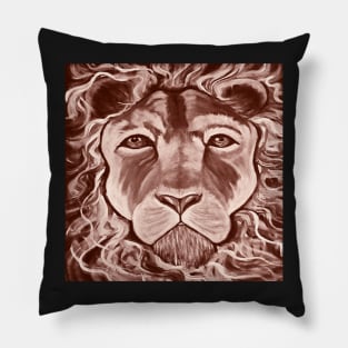 Lion Unique Illustration African Lion’s Graphic Art Big Cats Gifts Pillow