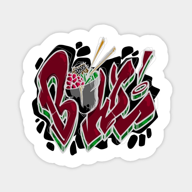 Poke Bowl Magnet by Graffitidesigner