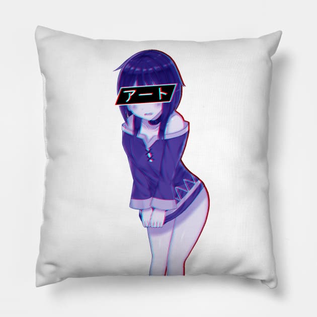 Aesthetic Japanese Girl 8 v4 Pillow by MisterNightmare