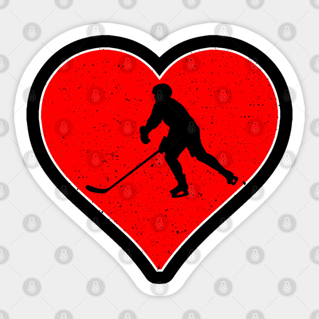 Ice Hockey Player Valentine S Day Gifts Ice Hockey Valentines Day Gift Sticker Teepublic