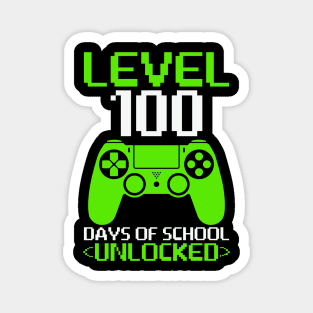 Level 100 Days Of School Unlocked - Student Gamer Magnet