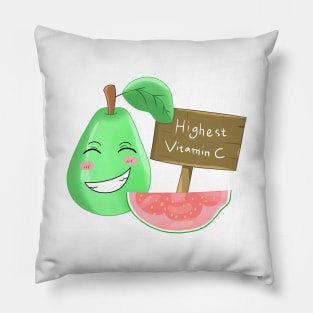 cute guava funny cartoon Pillow