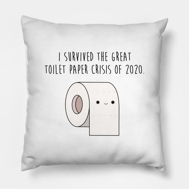 I Survived The Great Toilet Paper Crisis Of 2020 Pillow by claudiamaestriny