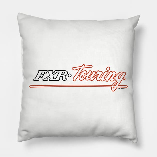 F X R - Touring Solid White Black and Red Pillow by the_vtwins