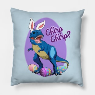 Happy Easter Bunny Dinosaur T Rex Pillow