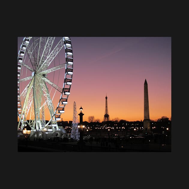 Paris Place de la Concorde at Sunset by BlackBeret