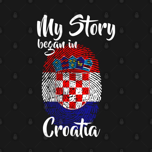 Croatia Flag Fingerprint My Story DNA Croatian by Your Culture & Merch