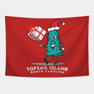 Topsail Island, NC Vacationing Christmas Tree Tapestry