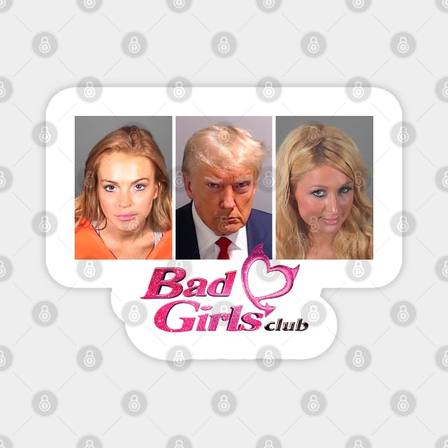 Paris Hilton, lindsay lohan & Donald Trump Bad Girls Club Magnet by Futiletees