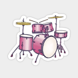 Pink drum kit Magnet