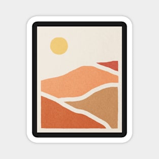 Landscape, Nature, Sun, Boho Magnet