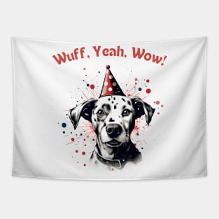 Woofy Adventure - Funny Dog Design Tapestry