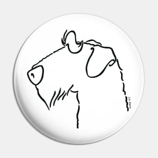 Airedale Terrier silhouette outline Pin