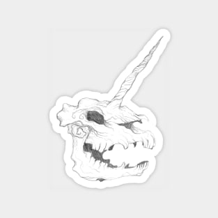 Twisted Unicorn Skull Magnet