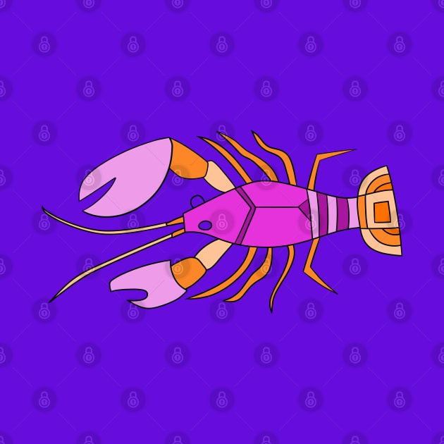 Violet Lobster by VazMas Design