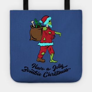 Halloween Zombie Santa with a bag Tote