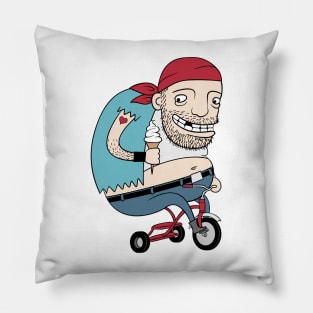 Bikie on a Trikie Pillow