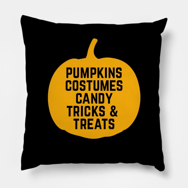 Cute Halloween Jack O'Lantern Pillow by HungryDinoDesign