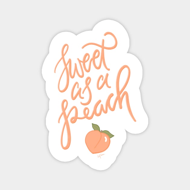 Sweet as a Peach Magnet by LFariaDesign