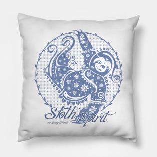 Sloth Spirit / blue_white [mr.Lenny Friends] Pillow